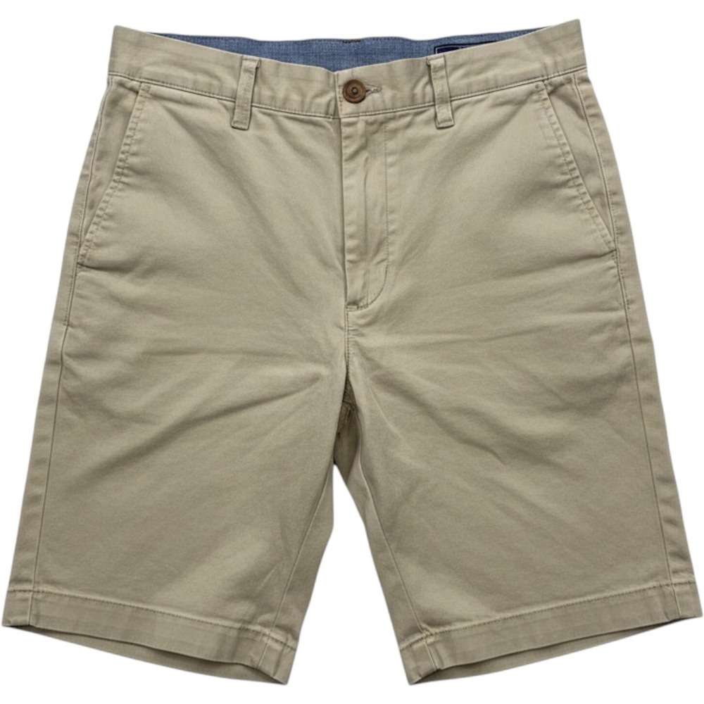Vineyard Vines Mens 31 Breaker Shorts Khaki Tan Stretch Chino Flat Front 8.5"